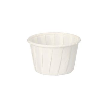 Sauscup papier "pure" rond 35 ml Ø 5 cm portiebeker dressingbeker wit 