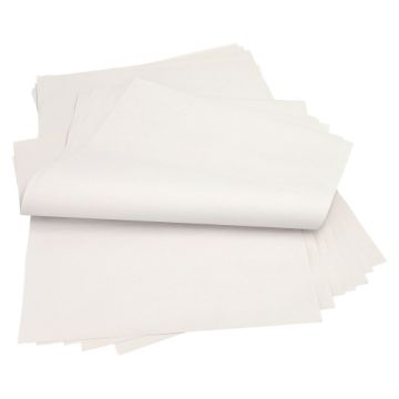 Inpakpapier, cellulose 50 cm x 37,5 cm wit 1/4 vellen