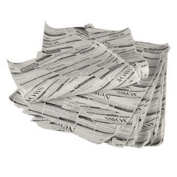 Inpakpapier, perkament papier 35 cm x 25 cm "Newsprint" vetdicht