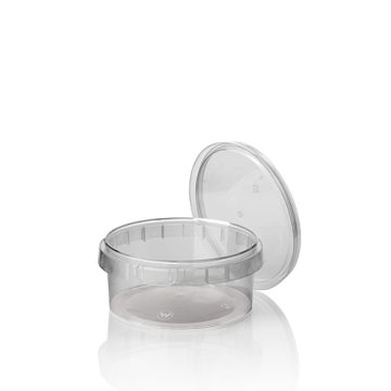 Verzegelbare TE potten  PP 300 ml Ø 11,8 cm · 5,1 cm met zegelsluiting deksel