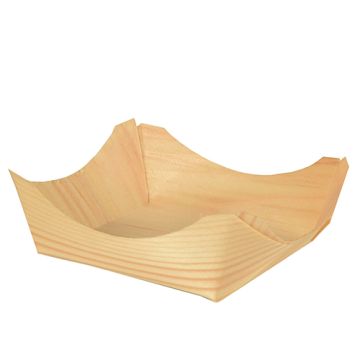 Fingerfood - Schalen, hout "pure" plein 3,5 cm x 10 cm x 10 cm