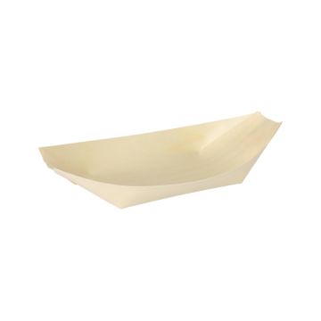 Fingerfood - Schalen, hout "pure" 19 cm x 10 cm "Bootje"