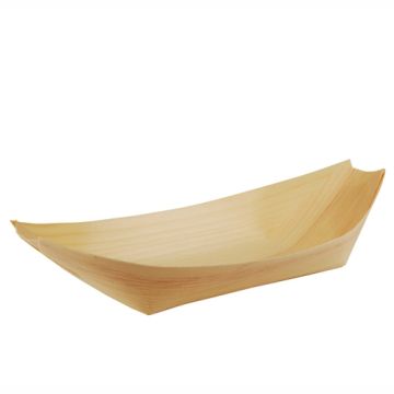 Fingerfood - Schalen, hout "pure" 25 cm x 10 cm "Bootje"
