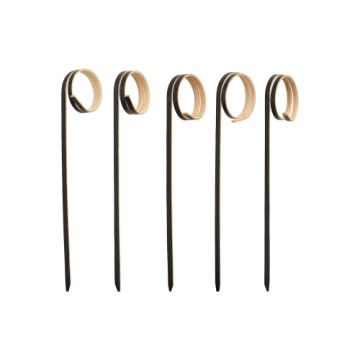 Fingerfood spiesjes 11 cm zwart "Twister"