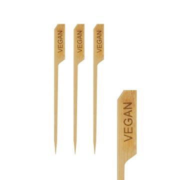 Bamboe amuse prikker "pure" 12 cm, fingerfood spies "VEGAN"