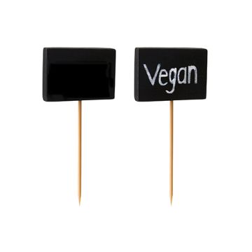 Prikker met krijtbordje 8,5 cm "Blackboard" amuse fingerfood spiesjes met bordje