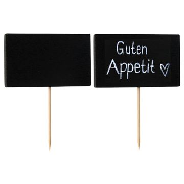 Prikker met krijtbordje 9 cm "Blackboard" Amuse fingerfood spiesjes met bordje
