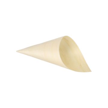 Fingerfood / amuse cone, hout "pure" Ø 8 cm · 15,5 cm