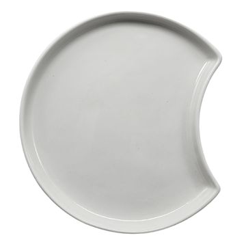 Fingerfood borden porselein halvemaan Ø 12 cm · 1,2 cm amuse servies  "Ano" wit