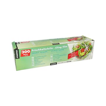 Vershoudfolie LDPE 300 m x 30 cm in dispenser doos, cateringfolie, rekfolie