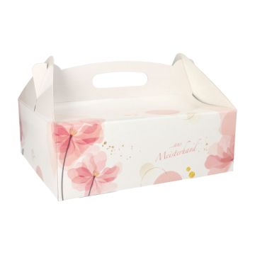 Gebakdozen plein 26 cm x 22 cm x 9 cm rosé met handvaten