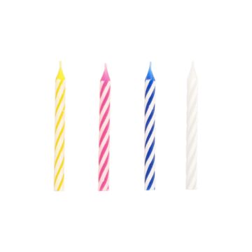 Verjaardagskaarsjes 6 cm assorti kleuren