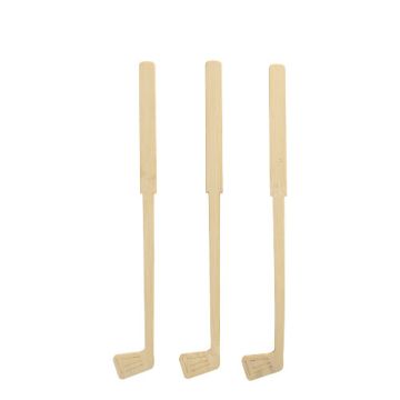 Cocktail roerstaafjes bamboe "pure" 15 cm "Golf"