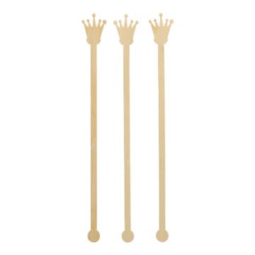 Cocktail roerstaafje bamboe kroon "pure" 20 cm "Crown"
