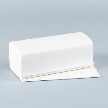 Handdoekjes V-vouw 23 cm x 25 cm wit "Comfort" 2-laags (20x160)