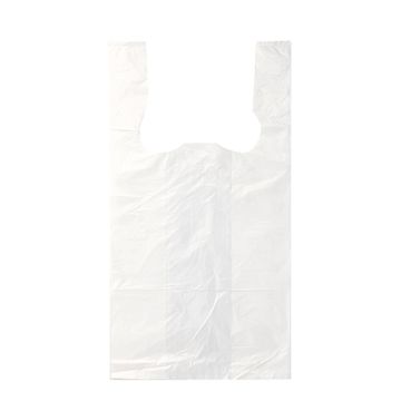 Hemddraagtassen, HDPE 50 cm x 26 cm x 16 cm wit