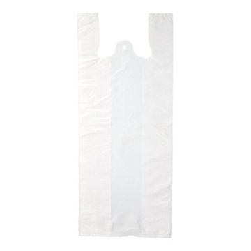 Hemddraagtassen, HDPE 55 cm x 22 cm x 15 cm wit medium