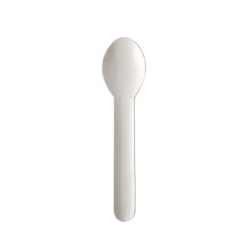 Koffielepels, papier "pure" 13 cm wit