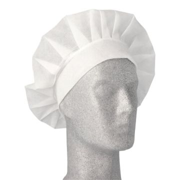 Franse koksmuts nonwoven Ø 30 cm "France" wit