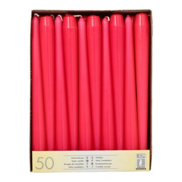 Gotische kaarsen dinerkaarsen Ø 2,2 cm · 25 cm ca 7u fuchsia