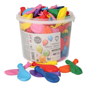 Ballonnen Ø 19 cm assorti kleuren in doos
