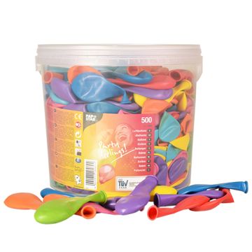 Ballonnen Ø 19 cm assorti kleuren in doos