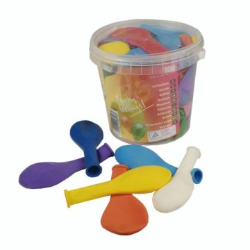 Ballonnen Ø 22 cm assorti kleuren in doos
