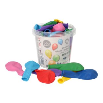 Ballonnen Ø 22 cm assorti kleuren in doos