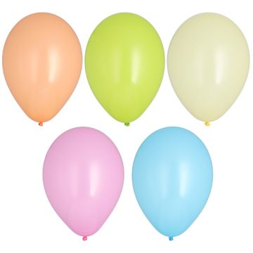 Ballonnen Ø 25 cm assorti kleuren "Pastel"