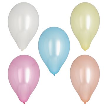 Ballonnen Ø 25 cm assorti kleuren "Pearly"