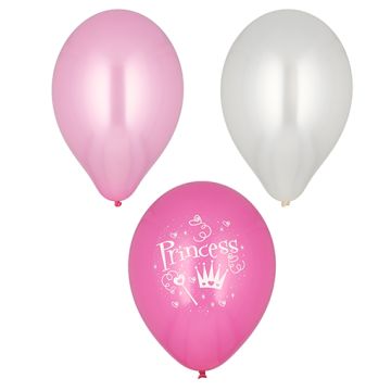 Ballonnen voor prinsessen Ø 29 cm assorti kleuren feestballons "Princess"