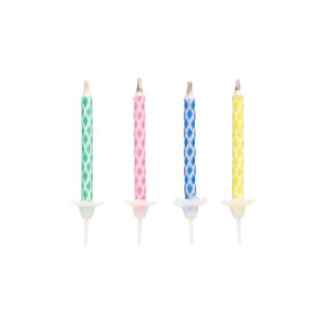 Magische verjaardagskaarsjes 6 cm assorti kleuren, relighting