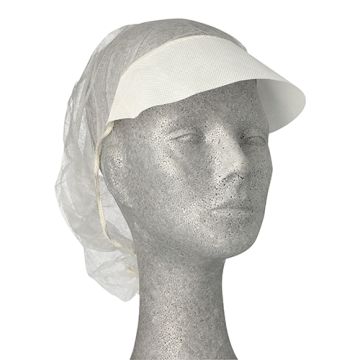 "Medi-Inn" Baret met elastiek, non-woven Ø 52 cm wit met paraplu