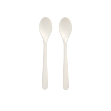 Herbruikbare koffielepels C-PLA "Folia" 14,5 cm wit theelepel reusable