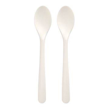 Herbruikbare lepels C-PLA "Folia" 19 cm wit lepel reusable