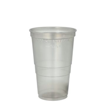 Herbruikbare drink of bierbeker 0,25 l smokey grijs reusable bierglas