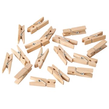 Mini-wasknijpers van hout 3,5 cm, houten mini knijpers