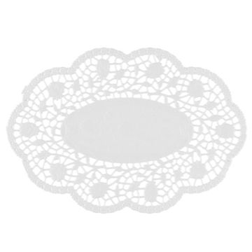Mokkaranden ovaal 22 cm x 15 cm wit