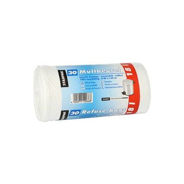 Pedaalemmerzakken, LDPE 18 l 52 cm x 46 cm wit