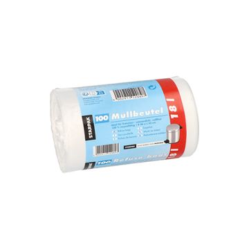 Pedaalemmerzakken, HDPE 18 l 52 cm x 46 cm wit