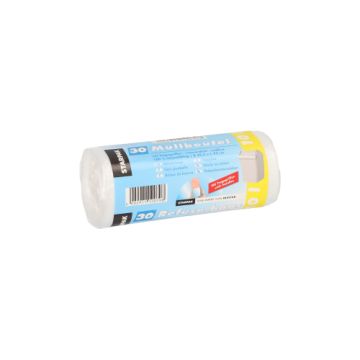 Huisvuilzakken met handgreep, HDPE 10 l 42 cm x 39,5 cm helder