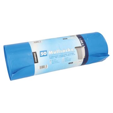 Industriezakken, LDPE 120 l 110 cm x 70 cm blauw