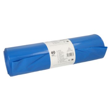Industriezakken, LDPE 120 l 110 cm x 70 cm blauw