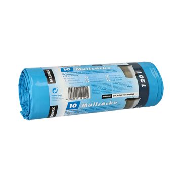 Industriezakken, LDPE 120 l 110 cm x 70 cm blauw