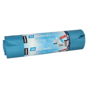 Industriezakken, LDPE 120 l 110 cm x 70 cm blauw