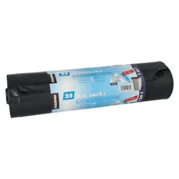 Industriezakken, LDPE 120 l 110 cm x 70 cm zwart
