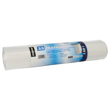 Industriezakken, LDPE 120 l 110 cm x 70 cm helder