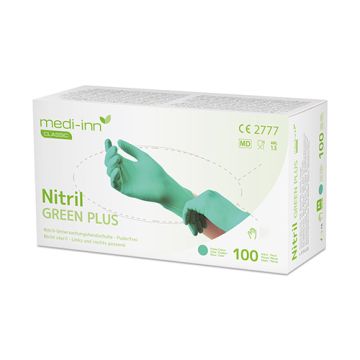Allround handschoenen nitril poedervrij extra stevig groen XS