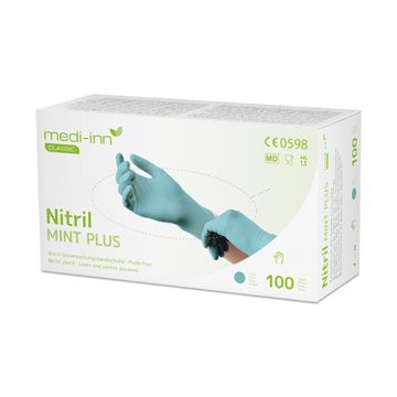 Allround handschoenen nitril extra stevig poedervrij mintgroen XS