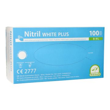 "Medi-Inn PS" Handschoenen Nitril poedervrij "White Plus" wit L